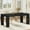 Black, variant on Tribesigns 63-Inch Brown Dining Table, Farmhouse Wooden Rectangular Kitchen Dinner Table