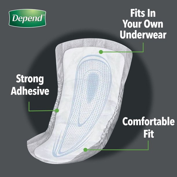 Depend Guards for Men, Maximum Absorbency Incontinence Protection, 52-Count , Pack of 4