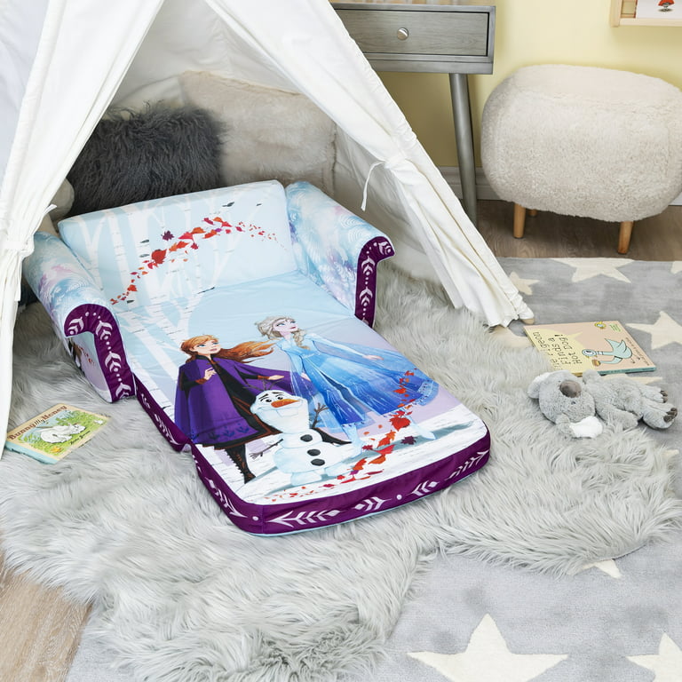 Disney Frozen 2 Kids 2-in-1 Flip Open Foam Sofa Sleeping Bed Chair Anna &  Elsa for sale online