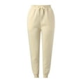 thumbnail image 4 of Pants for Women 2024 Clearance Active Athletic Sweatpants Straight Leg Ladies Joggers Sweatpants Sweat Pants Women Lounge Drawstring Khaki 3XL, 4 of 5