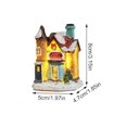 thumbnail image 3 of pdqouc Christmas Village Sets with Light Christmas Village Houses Battery Power Decorative Christmas Village Set Lightweight Christmas House Reliable Christmas Houses Decor, 3 of 8