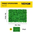 thumbnail image 4 of VEVORbrand 24X16" Artificial Boxwood Panel UV 4PCS Boxwood Hedge Wall Panels Artificial Grass Backdrop Wall 4 CM Green Grass Wall Fake Hedge for Decor Privacy Fence Indoor Outdoor Garden Backyard, 4 of 10