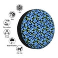 thumbnail image 4 of Fuzoiu Blue Flowers Print Universal Spare Tire Cover with Buckle Strap, Waterproof Wheel Covers for Jeep, Trailer, RV, Truck and All Car-14 inch, 4 of 6