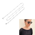 thumbnail image 2 of Miangastore Chaîne de Lunettes pour Femmes Perles Rondes Argentées Style Littéraire Lot de 1 pour Randonnée, 2 of 8