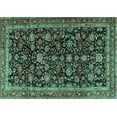thumbnail image 1 of Ahgly Company Indoor Rectangle Persian Turquoise Blue Traditional Area Rugs, 5' x 8', 1 of 4