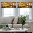 thumbnail image 4 of LALILO Kitchen Curtain Valance Saint Russia Golden Room State Rod Pocket Window Curtain 52"x 18" Set of 2, 4 of 5