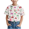 thumbnail image 1 of COM1950s Robe à Manches Courtes, Chemise Tendance pour Enfant T-Shirt Imprimé Col Rond Confortable Ample T-Shirt Blouse à Manches Courtes Hauts Décontractés, 1 of 9