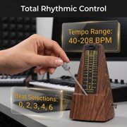 Mechanical Metronome with Wood Grain Finish – High Precision for Piano & Guitar