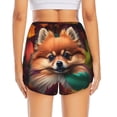thumbnail image 2 of Lsque Colorful Leaf Chihuahua Printed Women's Running Shorts with Liner Pockets,Elastic Quick Dry Workout Athletic Gym Yoga Shorts,Womens High Waist Shorts-Medium, 2 of 9