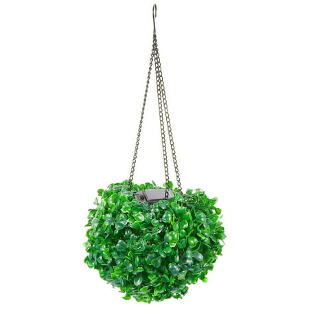 

NUOLUX Solar Lighted Plant Topiary Ball LED Hanging Ball Lamp Artificial Topiary Ball Decor