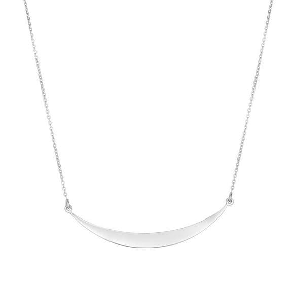 Sterling Silver Curve Bar Necklace, 18
