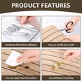 thumbnail image 3 of Peel and Stick PVC Slat Wall Panel, 118" x 15.75" Self Adhesive Faux Oak Wood Grain – 3D Soundproof Wall Panels for Walls & Ceilings, 3 of 7