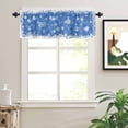 thumbnail image 2 of Christmas Dreamlike Valances for Windows Winter Snowflake Blue Background Rod Pocket Curtain Valance Window Treatment Short Curtains for Kitchen Living Room, 60"x14", 2 of 5