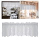 thumbnail image 5 of Cortina de cocina, decoración de nivel, Semi comedor, barra de bolsillo, cortinas, cortinas de ventana, cortinas para comedor, cuarto de , dormit Blanco BLESIY cortinas opacas, 5 of 8