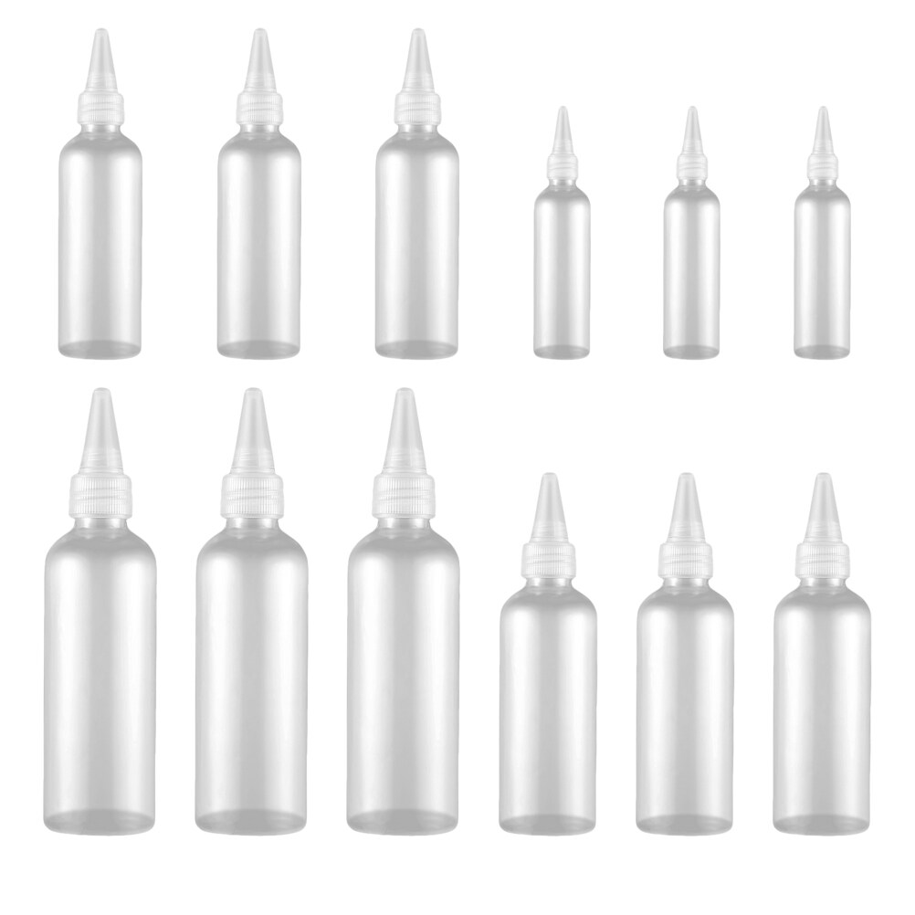 Plastic bottle 20pcs Hair Color Applicator Empty Squeeze Bottle Pointed