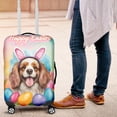 thumbnail image 4 of Happy Easter Cavalier King Charles Spaniel with Bunny Ear Headband and Flowers Travel Luggage Cover Dog Lover Gifts Suitcase Dust Protective Decor - 13001, 4 of 5