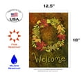 thumbnail image 2 of Toland Home Garden Leaf Wreath Welcome Fall Flag Double Sided 12x18 Inch, 2 of 5