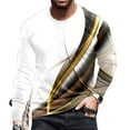 thumbnail image 5 of Viikei Mens Long Sleeve T Shirts Long Sleeve Shirts for Men Men Casual Round Neck Short Sleeve Pullover Line 3D Printed T-Shirt Blouse, 5 of 6