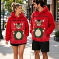 thumbnail image 5 of LWFFDAW Christmas Pet Pouch Hoodie for Women Long Sleeve Sherpa Fleece Hoodies Winter Warm Oversized Pullover Hooded Sweatshirts, 5 of 6