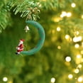 thumbnail image 4 of Decoración De Hierro Forjado Para Árbol De Navidad, Divertido Papá Noel Sentado En La Luna, Decoración Colgante Para El Hogar Advancent HA041696-02, 4 of 6