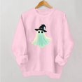 thumbnail image 5 of Jsaierl Women's Halloween Sweatshirts Plus Size Ghost Print Pullovers Soft Loose Fit Crewneck Long Sleeve Shirt Tops Halloween Party Supplies, Sizes S-2XL, 5 of 6