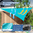 thumbnail image 4 of Triangle Sun Shade Sail, 10/16FT Waterproof Polyester Sun Shade Canopy Awning, 95% UV Block, Easy Install & Durable for Patio Garden Backyard Deck Pergola, 4 of 9