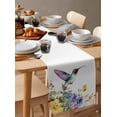 thumbnail image 2 of Table Runner Spring Flowers Table Decoration for Kitchen Dinning Butterfly Bird Table Decoration for Indoor Outdoor Party Wedding Decor 13x72 Inch, 2 of 7