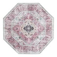 thumbnail image 3 of Unique Loom Yara Collection Area Rug - Yash (5' Octagon Light Coral Pink/Blue), 3 of 7