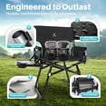 thumbnail image 5 of JKLESA Heavy-Duty Camping Director’s Chair with Side Table, 400lb Capacity, 600D Oxford, Quick Setup, Smart Storage & Ergonomic Comfort, Durable Steel Frame for Camping, BBQs & Sports Events Red, 5 of 7