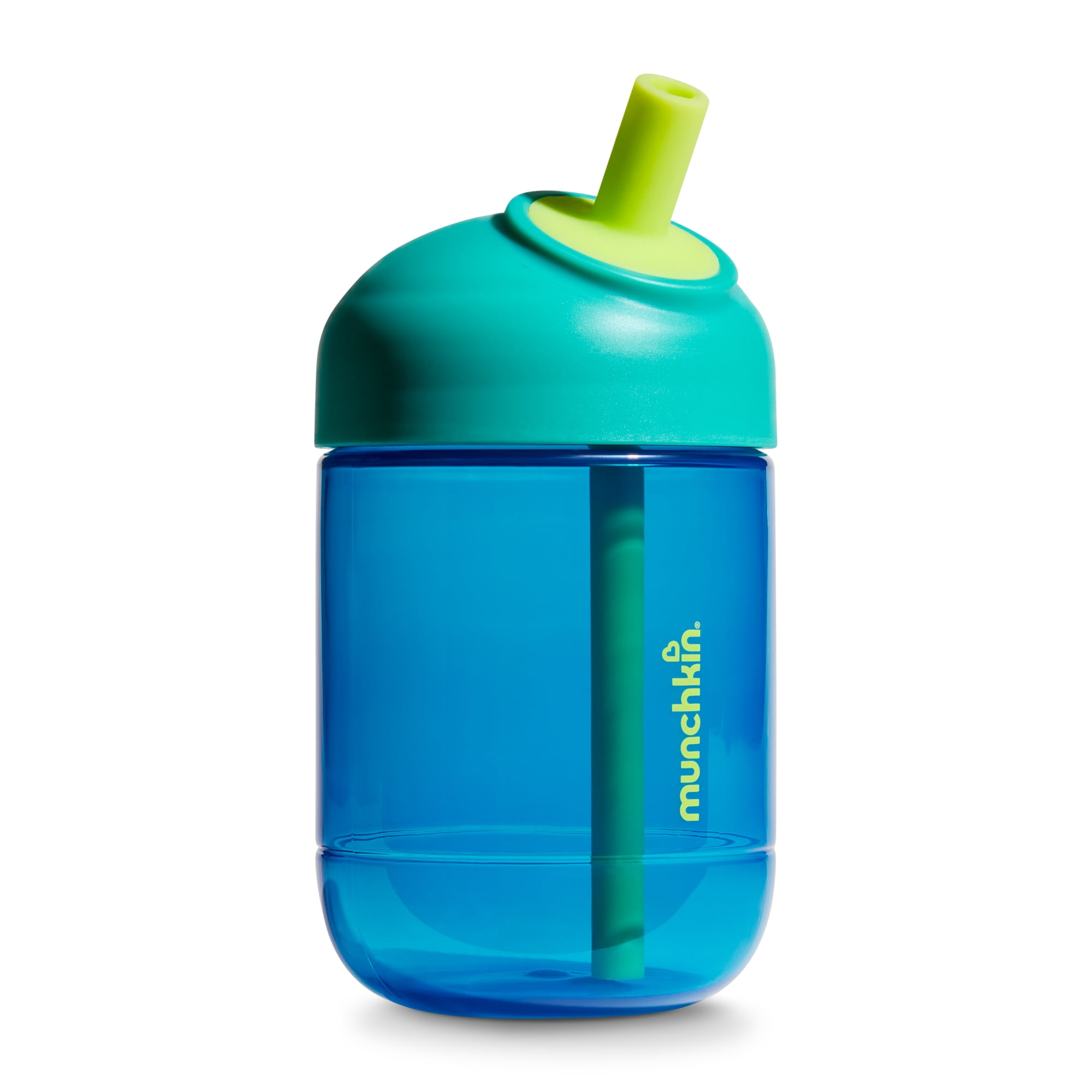 Munchkin® Perfect Angle Straw Cup - Spill-Proof Cup for Toddlers with Soft, Angled Straw, 10oz Dark Blue