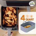2PCS Air Fryer Silicone Tray Dish Dual 2 Basket Baking Pan Oven Pot