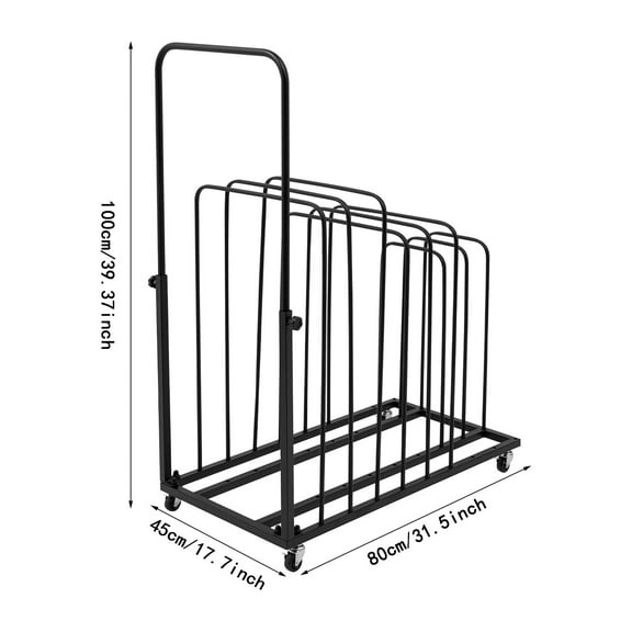Art Canvas Storage Rack Rolling Art Canvas Organizer for Art Studio Black