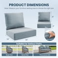 thumbnail image 2 of Jentlehouse Outdoor Deep Seat Cushion 24" X 24" X 6" for Patio Furniture,Outdoor Chair Cushions Water & Fade Resistant Patio Furniture Cushions for Wicker Chair, Sofa, Couch, Baby Blue (Set of 3), 2 of 8