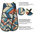 thumbnail image 2 of Yayeee Double Oven Mitt Kitchen Heat Resistant Baking 35" x7" Quilted Glove, Blue Geometric, 2 of 6