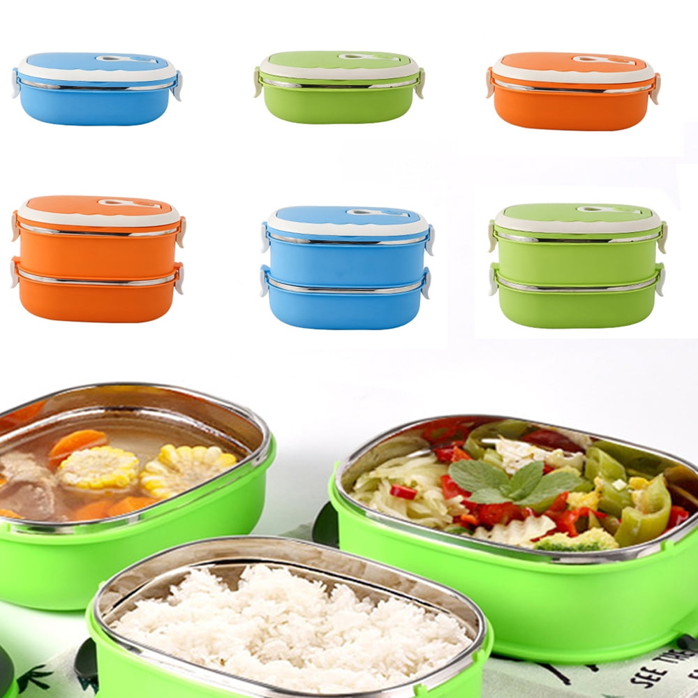 1pc Stainless Steel Bento Box With Air Vent Design, 1100mL Thermal Lunch  Box, Stackable Hot Food Insulated Box, For Hot Food, Round Lunchbox, Sealed