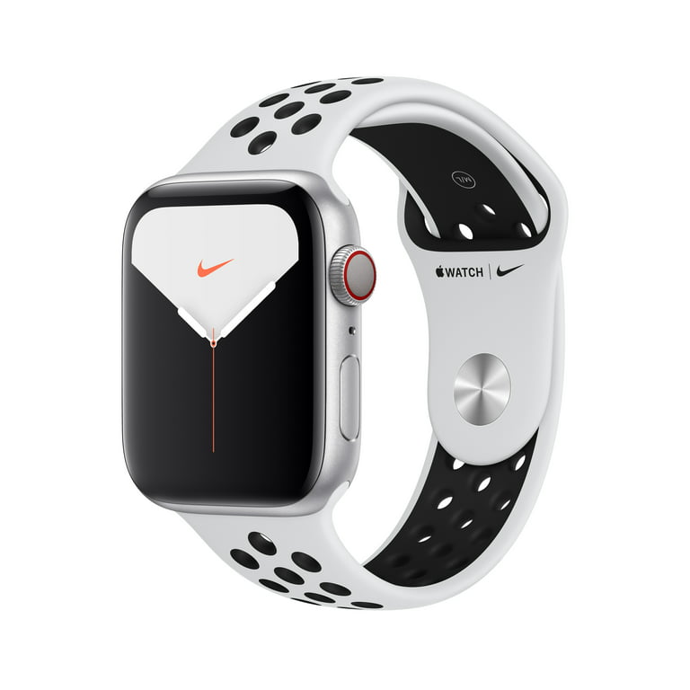 Específico orden acoso Apple Watch Nike Series 5 GPS + Cellular, 44mm Silver Aluminium Case with  Pure Platinum/Black Nike Sport Band - S/M & M/L - Walmart.com