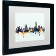 thumbnail image 2 of Trademark Fine Art "Barcelona Spain Skyline Blue" Canvas Art by Michael Tompsett, White Matte, Black Frame, 2 of 4