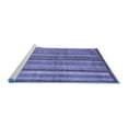 thumbnail image 2 of Ahgly Company Machine Washable Indoor Square Abstract Blue Modern Area Rugs, 4' Square, 2 of 4