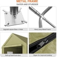 thumbnail image 4 of NETAJE 12'x20' Heavy Duty Portable Outdoor Garage Carport with Side-Opening Door, Roll-up Windows, Four-Hole Base for Car, Green, 4 of 8