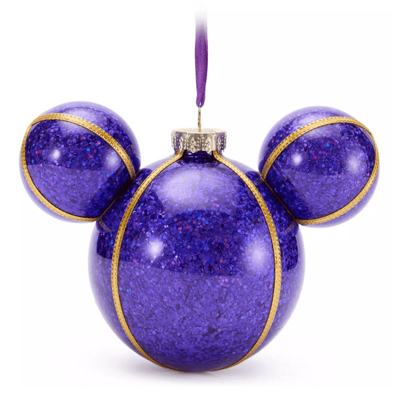 Disney Parks Mickey Mouse Icon Ball Ornament – Purple