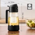 thumbnail image 6 of Greenpod Oil Dipenser Bottle with Silicone Bottom, 2 in 1 Olive Oil Sprayer and Dispenser, Oil Spray Bottle 500ML/ 17OZ for Cooking, Kitchen, BBQ, Air Fryer, Salad, Baking(2PC Black), 6 of 9