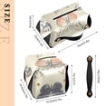 thumbnail image 2 of Beige Vintage Butterfly Tissue Box Cover Leather Square Rectangle Tissue Box Holder for Bathroom Living Room Desk Office Decor, 2 of 7