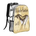 thumbnail image 3 of Susaid We Live for Adventure Print Clear Backpack See Through Transparent Plastic Clear Bookbags for School, College, Stadium,Work, 3 of 7
