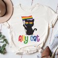 thumbnail image 2 of Ally Cat Shirt, Lgbt Cat Shirt, Cat Lover Shirt, Ally Pride Shirt, Pride Month Shirt, Lgbt, 2 of 4