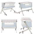 thumbnail image 6 of Dream On Me Flora Baby Bassinet, 5 Adjustable Height Position, Include Mattress Pad, Confetti Blue, 6 of 15