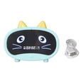 thumbnail image 1 of Mini altavoz de dibujos animados multifuncional con diseño de orejas de gato, reloj despertador inteligente dual para dormitorio y oficina, color verde, 1 of 14