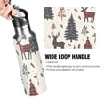 thumbnail image 4 of Yayeee 33oz Insulated Water Bottle Double Wall Stainless Steel with Flip Straw Lid, Beige Christmas Forest, 4 of 7