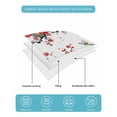 thumbnail image 4 of Twin Quilt Bedding Set, Red Spring Floral Reversible Summer Quilt 3 Pieces, Birds Branches Watercolor Flowers Lightweight Bedspreads Coverlets with 2 Pillow Shams for All Seasons, 4 of 5
