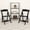 Black, variant on Emma + Oliver 4 Pack White Wood Folding Chair with Detachable Vinyl Padded Seat