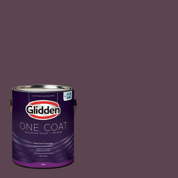 Glidden One Coat Exterior Paint and Primer, Purple Basil Glidden One Coat Exterior Paint and Primer, Purple Basil